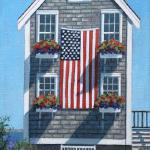 Flag House, acrylic on canvas, 8 x 16"  SOLD