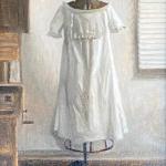 VICTORIAN NIGHTGOWN, study, oil 12 x 9