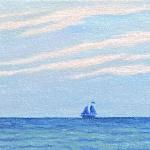 HEADWAY, Horizon Series, oil on canvas, 5 x 7"