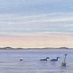 MORNING CALM, Horizon Series, oil on canvas, 5 x 7"