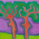 ROMAN TREES acrylic on canvas