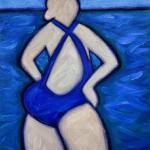 LADY IN BLUE acrylic on canvas